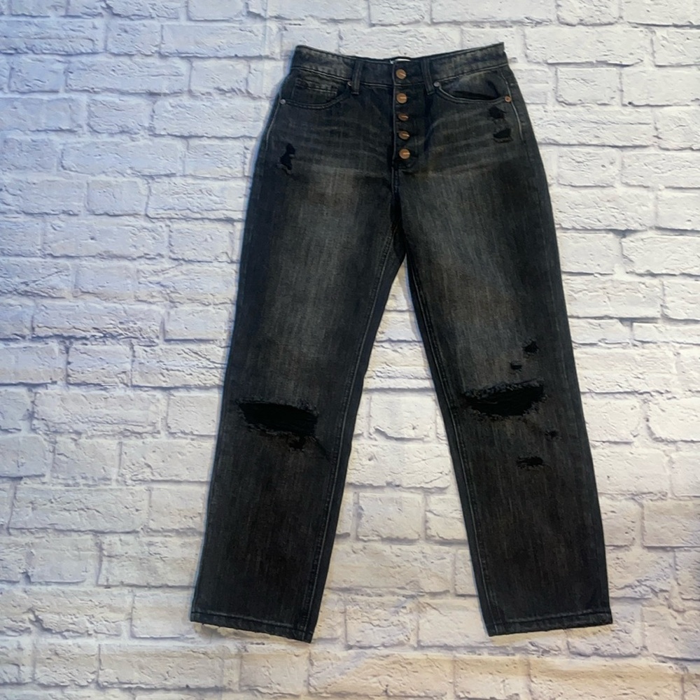 BÖHME BENTLEY DISTRESSED STRAIGHT LEG DENIM - SIZE 25